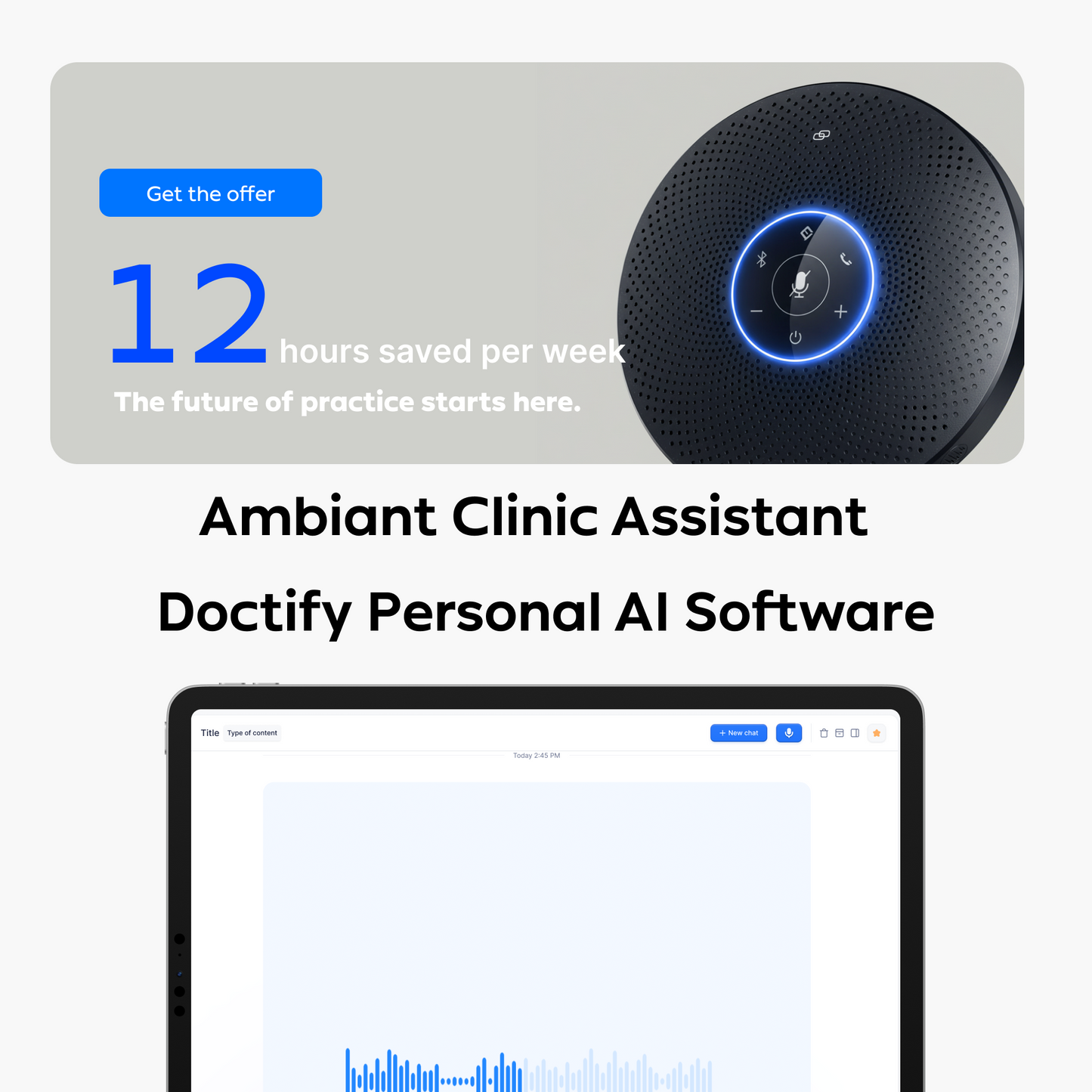Doctify Ambiant AI Clinician Assistant